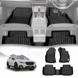 3D Floor Mats for Subaru Outback 2015-2020 Heavy Duty All Weather Car Mats Carpet Liner Set