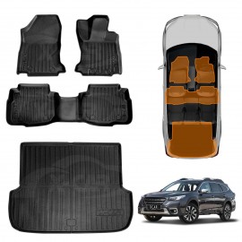3D Floor Mats Boot Liner for Subaru Outback 2020-Onwards All Weather Heavy Duty Cargo Car Trunk Luggage Tray