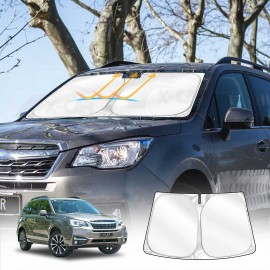 WindScreen Sun Shade for Subaru Forester 2012-2018 Blocks UV Rays Foldable Custom Wind Screen Sun Visor Protector