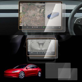 Tempered Glass Dash Center Console Screen Protector for Tesla Model 3 Highland 2023-2025 Touchscreen Anti-Scratch Cover Accessories