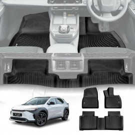 3D Floor Mats for Toyota bZ4X Auto 2WD 2023-Onwards Heavy Duty All Weather Car Waterproof Interior Protection Liner Set