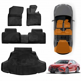 3D Floor Mats Boot Liner for Toyota Camry 2018-Onwards All Weather Heavy Duty Cargo Car Trunk Luggage Tray