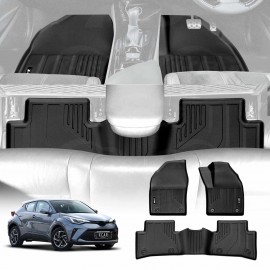 3D Floor Mats for Toyota C-HR CHR 2016-2023 Heavy Duty All Weather Car Mats Carpet Liner Set