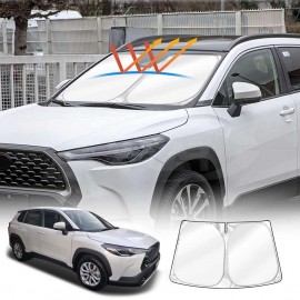 WindScreen Sun Shade for Toyota Corolla Cross 2022-2025 Blocks UV Rays Foldable Custom Wind Screen Sun Visor Protector