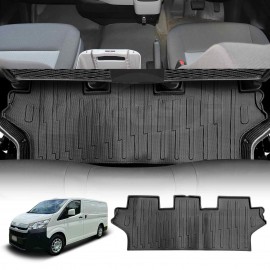 3D Rear Floor Mats for Toyota HiAce Van 2019-Onwards Heavy Duty All Weather Car Mat Carpet Liner