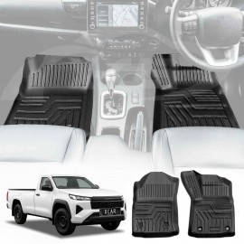 3D Front Floor Mats for Toyota Hilux Auto Single / Extra Cab 2026-Onwards All-Weather Heavy Duty Car Liners