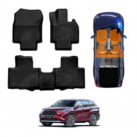 3D Floor Mats for Toyota Kluger 2021-2025 Heavy Duty All Weather Car Mats Carpet Liner Set