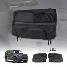 Rear Window Hanging Storage Bags for Toyota Prado 250 Series 2024-Onwards Car Trunk Boot Side Organizer Car Accessories Set of 2
