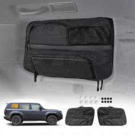 Port Window Hanging Storage Bags for Toyota Prado 250 Series 2024-Onwards Car Trunk Boot Side Organizer Car Accessories Set of 2