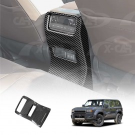 Rear AC Vent Panel Cover Trim for Toyota Prado 250 Series 2024-Onwards Carbon Fiber Style Decor Cover Protector 
