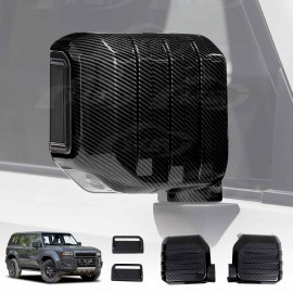 Rear View Mirror Trim Cover for Toyota Prado 250 Series 2024-Onwards Exterior Accessories Side Mirror Cap Carbon Fiber Style