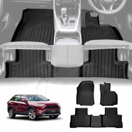 3D Floor Mats for Toyota RAV4 Rav 4 XA50 Hybrid 2019-2025 Heavy Duty All Weather Car Mats Carpet Liner Set