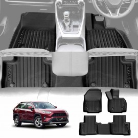 3D Floor Mats for Toyota RAV4 Rav 4 XA50 Hybrid 2019-2025 Heavy Duty All Weather Car Mats Carpet Liner Set