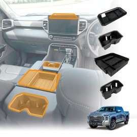 Centre Console Organizer Tray Set for Toyota Tundra VXKH75L Series 2023-Onwards Armrest Cup Holder Screen Dash Storage Box