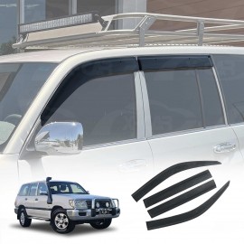 Weathershields for Toyota LandCruiser 100 & 105 Series 1998-2007 Car Weather Shields Wind Deflectors Window Sun Visor 4 Pcs