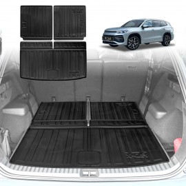 Boot Liners for Volkswagen Tayron 7 Seater 2025-Onwards All Weather Heavy Duty Cargo Trunk Mat Luggage Tray Car Accessories 3 Pcs Set