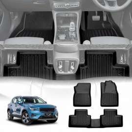 3D Floor Mats for Volvo XC40 2018-Onwards Heavy Duty All Weather Car Carpet Liner Set Accessories