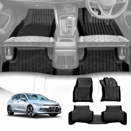 3D Floor Mats for Volkswagen VW Golf MK7 MK7.5 MK8 2013-Onwards Heavy Duty All Weather Car Carpet Liner Set Accessories