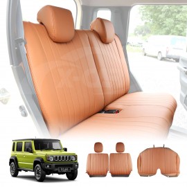 Rear Seat Covers for Suzuki Jimny XL 5-Door 2023-Onwards Khaki Premium Vintage PU Leather Interior Accessories