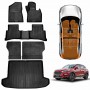 Floor Mats Boot Liner Set for Hyundai Tucson 2015-2021 All Weather Heavy Duty Cargo Kick Mats Back Seat Protector Cover