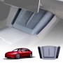 Grey Silicone Anti-Slip Mat with Side Storage For Tesla Model 3 Highland 2023-2025 Center Console Wireless Charger Protective Pad