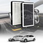  Tesla Model 3 2017-2023 and Model Y 2021-2025 Air Filter HEPA with Activated Carbon Charcoal Cabin Air Intake Filter Accessories Replacement 2 Pack