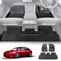 Tesla Model 3 Highland 2023-2025 All Weather 3D Car Mats Floor Liners Crosslinked Polyethylene Foam Complete Set