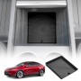 Center Console Organizer Mat for Tesla Model Y L 6-Seat 2026-Onwards Black Soft Silicone Non-Slip Pad