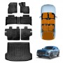 Floor Mats Boot Liner Set for Jaecoo J7 2024-Onwards All Weather Heavy Duty Car Trunk Cargo Kick Mats Back Seat Protector Cover