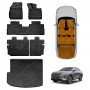 Floor Mats Boot Liner Set for Omoda Omoda 9 2025-Onwards All Weather Heavy Duty Car Trunk Cargo Kick Back Seat Protector Cover