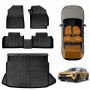 3D Floor Mats Boot Liner Set for Kia K4 Hatch 2024-Onwards No Subwoofer All Weather Heavy Duty Cargo Car Trunk Luggage Tray