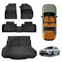 3D Floor Mats Boot Liner Set for Kia K4 Sedan 2024-Onwards All Weather Heavy Duty Cargo Car Trunk Luggage Tray