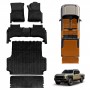 3D Floor Mats Tub Liner for Kia Tasman Dual Cab 2025-Onwards All Weather Heavy Duty Cargo Car Trunk Tailgate Ute Protector Set