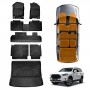 3D Floor Mats Boot Liner Set for LDV D90 2017-2024 All Weather Heavy Duty Cargo Kick Mats Back Seat Protector Cover