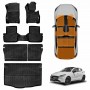 3D Floor Mats Boot Liner Set for Mazda 2 Hatch 2014-2025 DJ Series  All Weather Heavy Duty Cargo Kick Mats Back Seat Protector Cover