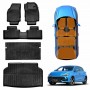 3D Floor Mats Boot Liner Set for MG 3 MG3 2024-Onwards All Weather Heavy Duty Cargo Kick Mats Back Seat Protector Cover