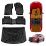 3D Floor Mats Boot Liner Set for Mitsubishi Eclipse Cross 2017-2020 All Weather Heavy Duty Cargo Car Trunk Luggage Tray