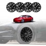 Tesla Model 3 Highland 2023-2025 Wheel Protector Cover Caps 18 Inch Rim Hubcap Hub Cap Turbine-H Matt Black Set of 4