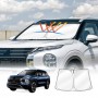 WindScreen Sun Shade for Mitsubishi Outlander 2021-2025 Blocks UV Rays Foldable Custom Wind Screen Sun Visor Protector