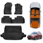 3D Floor Mats Boot Liner Set for Subaru Forester 2012-2018 All Weather Heavy Duty Cargo Car Trunk Luggage Tray
