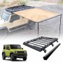 Roof Rack with Side Awning Set for Suzuki Jimny 3-Door 2018-Onwards Multi-Functional Expansion Platform 4WD Off-Road Acessories