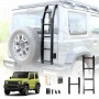 Rear Ladder for Suzuki Jimny 3-Door 2018-2025 Protective Frame Tailgate Step Climbing Rack Exterior Accessories Aluminum Alloy Black