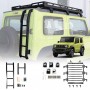 Roof Rack Rear Ladder for Suzuki Jimny 3-Door 2018-2025 Tailgate Step Climbing Multi-Functional Expansion Platform Aluminum Alloy