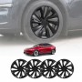 Tesla Model Y Juniper 2025-Onwards Wheel Protector Cover Caps 19 Inch Turbine Hubcap Hub Cap Matt Black Set of 4