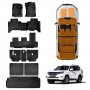 3D Floor Mats Boot Liner Set for Toyota Prado 150 Series 7-Seat 2009-2024 All Weather Heavy Duty Cargo Kick Back Seat Protector Cover