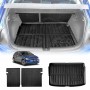 Boot Liner Kick Mats Set for Volkswagen Polo MK6 Hatch 2018-Onwards All Weather Heavy Duty Cargo Car Trunk Back Seat Protector
